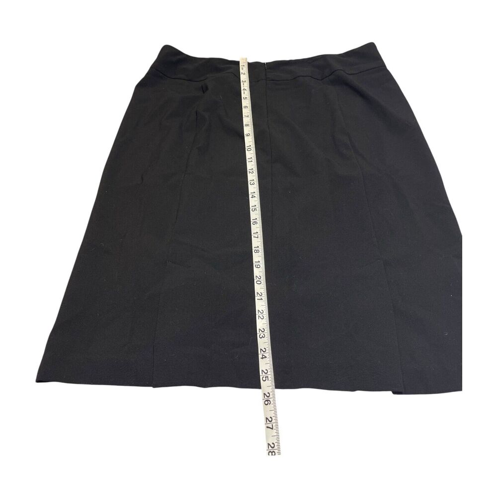 Briggs New York A-Line Skirt Women's 14 Black Stretch Back Zip Modern Minimalist - Picture 5 of 6